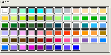 Reorganização da paleta de cores.